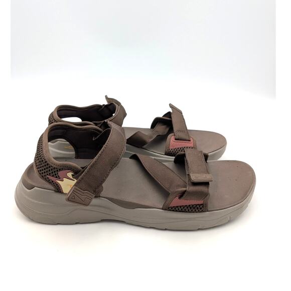 Teva Zymic Platform Slide Sandals Open Toe Men\'s Palm/Red Rock Size US13 EU47 main image 5